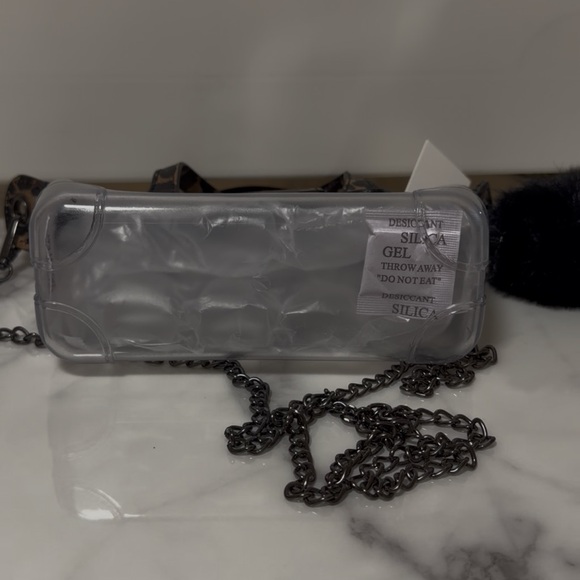 🤍 Leopard and Clear Mini Bag with Black Chain WITH AN AUTHENTIC PRADA CHARM🤍 - Picture 4 of 7